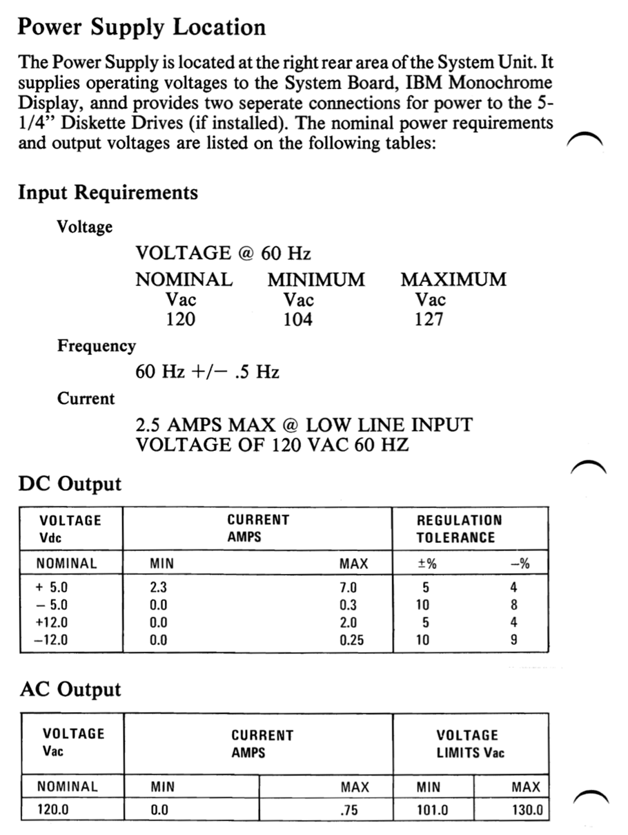 Parameter tolerances